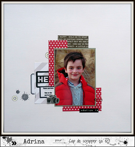 Exemple de page Scrapbooking papier imprimable