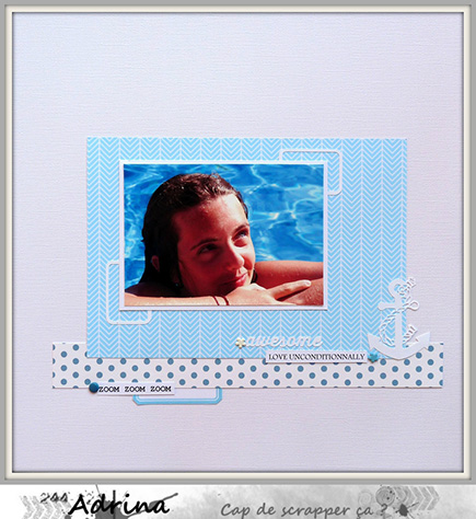 Exemple de page Scrapbooking papier imprimable à points