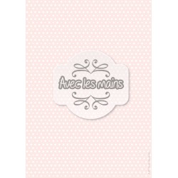 Points blancs 2 tailles sur fond rose - stamp