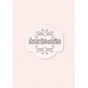 Points blancs 2 tailles sur fond rose