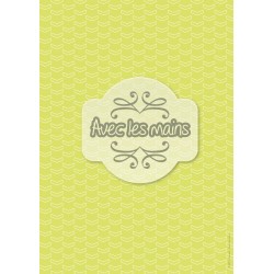 Chevrons Blancs sur fond vert anis - stamp