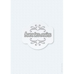 Chevrons Blancs tordu sur fond bleu gris - stamp