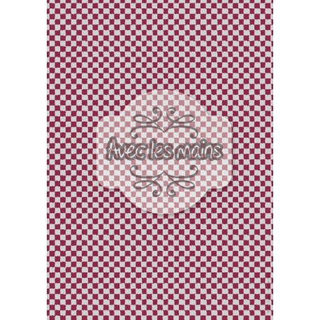 Petits carreaux bordeaux et gris - stamp