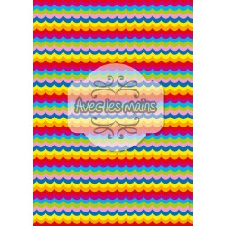 Vaguelettes multicolores - stamp