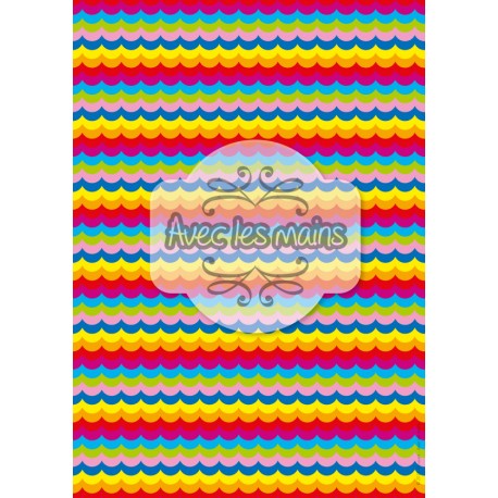 Vaguelettes multicolores - stamp