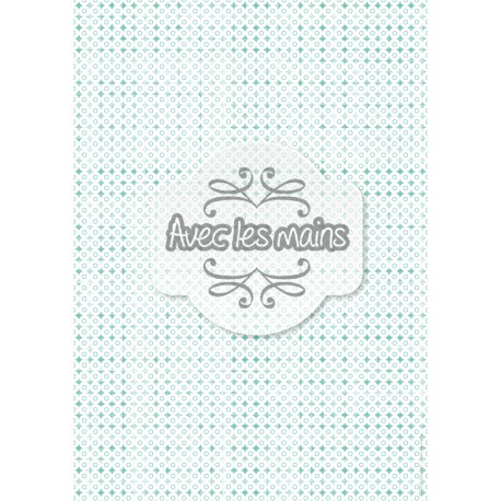 Cercles blancs sur fond bleu-vert nuancé - stamp