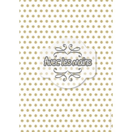 Petits chevrons dans cercles beiges - stamp