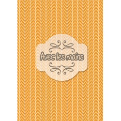 Chevrons blancs orange - minipack