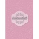 Flocons sur fond rose - stamp