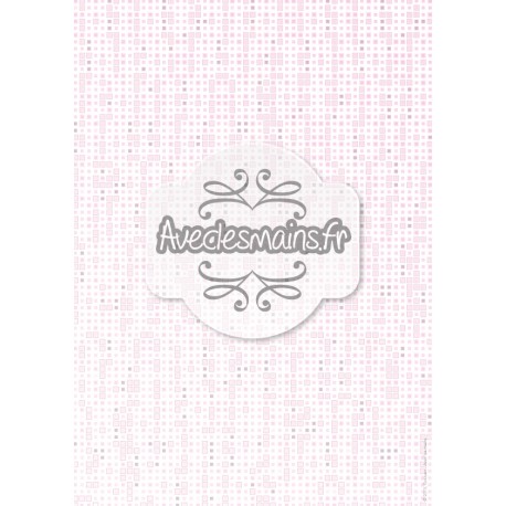 Imitation pixel rose clair - stamp