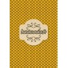 Motif façon fer forgé noir - sur fond orange - stamp