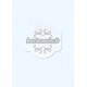 Motif façon fer forgé blanc - sur fond bleu - stamp
