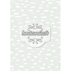 Petits nuages sur ciel bleu-gris - stamp