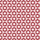 Fleurs rouges cœurs blanc - zoom