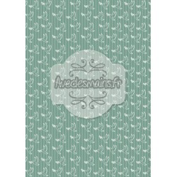 Colombes blanches fond bleu-vert - stamp