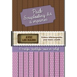 Packs-scrapbooking - motif rose relief