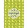 Petits cactus Blancs sur fond vert - stamp