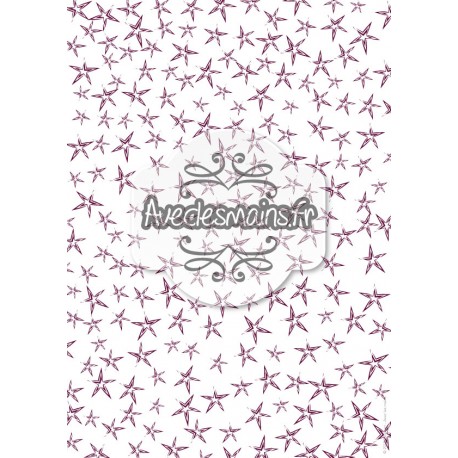 Étoiles prune désorganisées - stamp