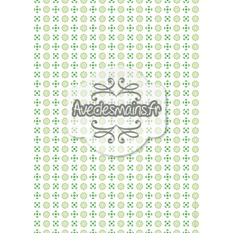 Imitation fleurs vertes - stamp