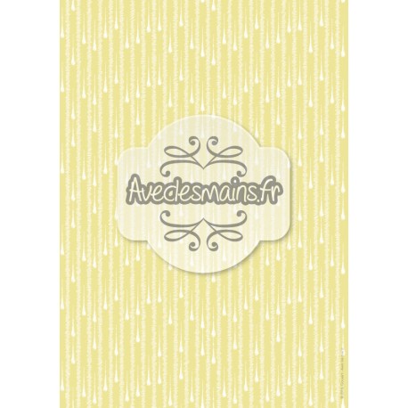 Gouttes Blanches sur fond vert - stamp