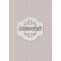 Virgules discrètes sur fond marron-gris