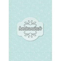 Texte blanc sur fond bleu-vert - minipack - stamp