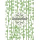 Bambou feuilles et tige - vert - stamp