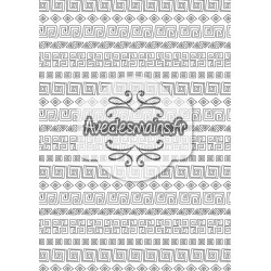 Motifs incas approximatifs noir et blanc - stamp