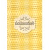 Hélices multipliées blanches sur fond orange - stamp