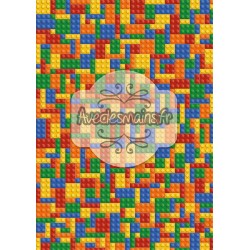 Construction enfantine multicolore - stamp