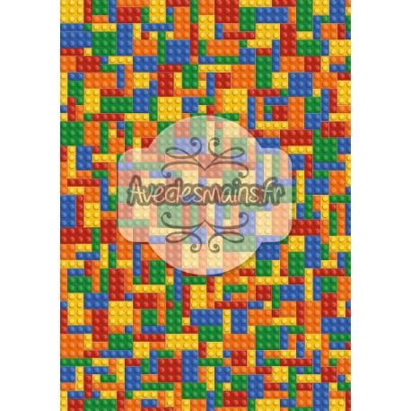 Construction enfantine multicolore - stamp