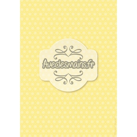 Géométrie japonisante jaune - stamp
