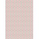 Hexagones arrondis rouge et turquoise 1 - petit
