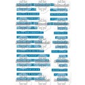 Etiquettes Dymo bleues français/anglais - minipack