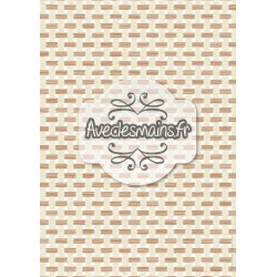 Tissage marron et beige - stamp