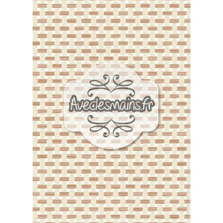 Tissage marron et beige - stamp