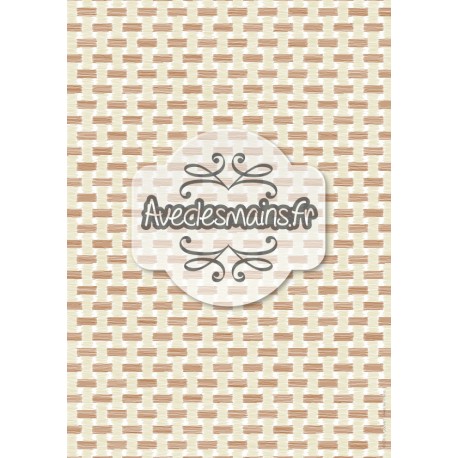 Tissage marron et beige - stamp