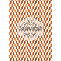Cubisme automnale orange-marron - stamp