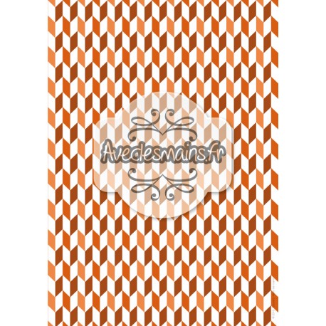Cubisme automnale orange-marron - stamp