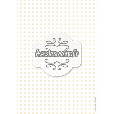 Diagonales en points - 2 kakis - stamp