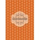 feuilles en épis - fond orange - stamp