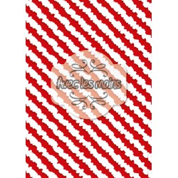 Diagonale en nuage sur ciel rouge - stamp