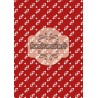 Diagonale de noël sur fond rouge - stamp