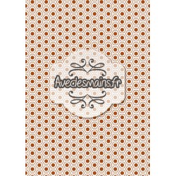 Hexagones arrondis marron - stamp