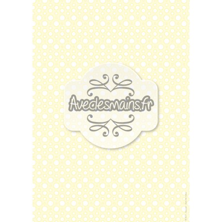 Points en goutelettes - sur fond jaune pâle - stamp