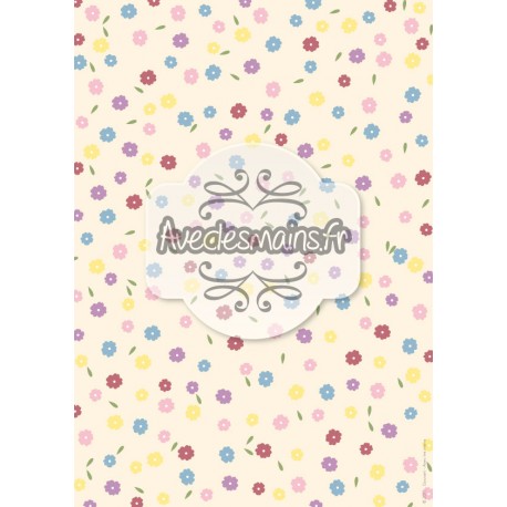 Quelques fleurs, 5 couleurs - stamp