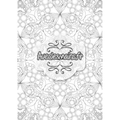 Mandala à colorier - stamp