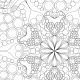 Mandala à colorier - zoom