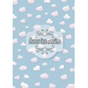 petits nuages roses sur fond bleu