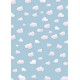 petits nuages roses sur fond bleu - petit